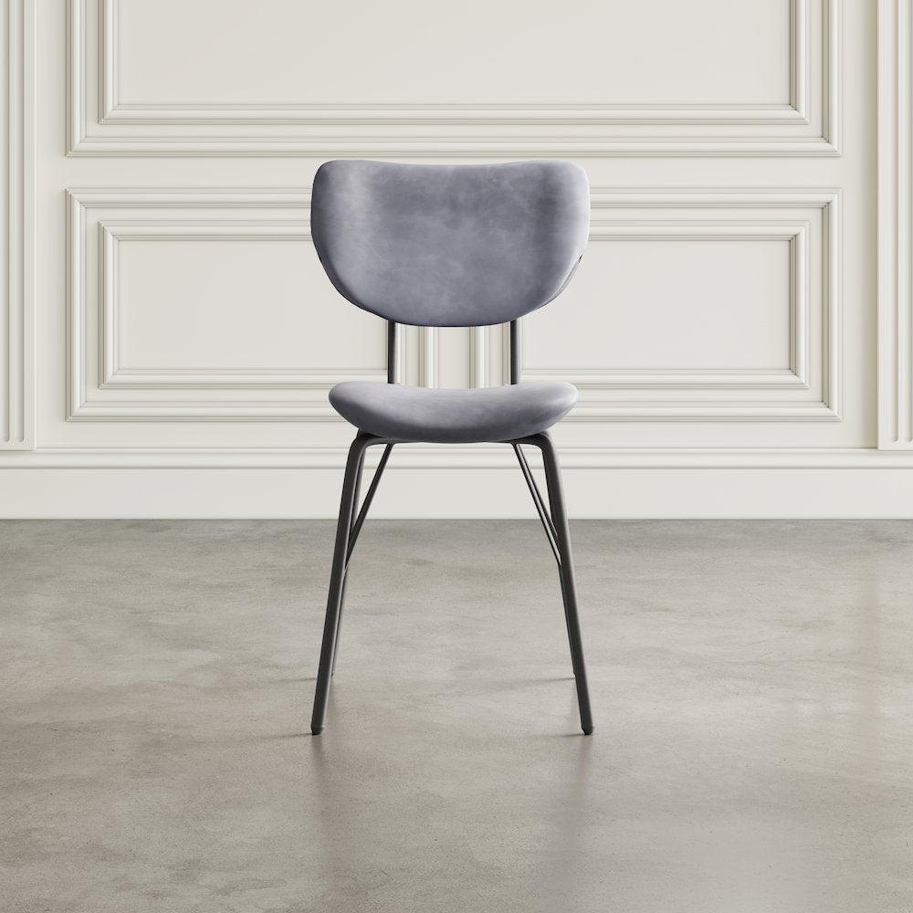 Contemporary Modern Faux Leather Split-Back Upholstered Dining Chair (Set of 2)