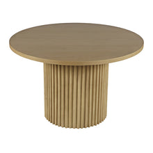 Auden 48" Round Counter Height Mid-Century Modern Fluted Pedestal Dining Table