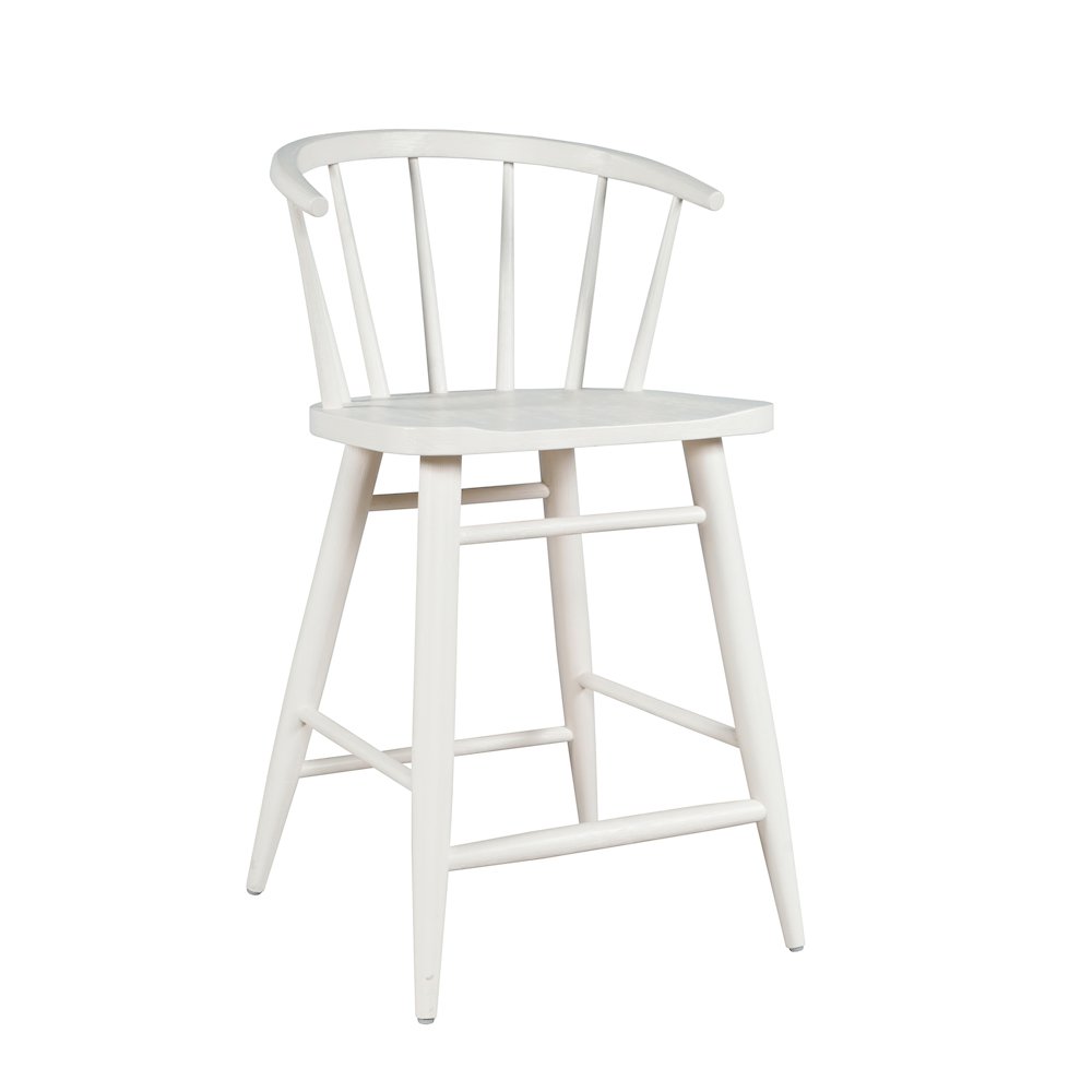 Fitz Traditional Solid Wood Curved Back Spindle Counter Stool