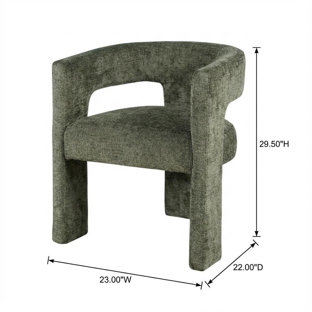 Gwen Modern Luxury Jacquard Fabric Sculpture Armchair - Set of 6