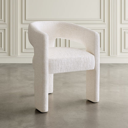 Gwen Modern Luxury Jacquard Fabric Sculpture Armchair - Set of 6