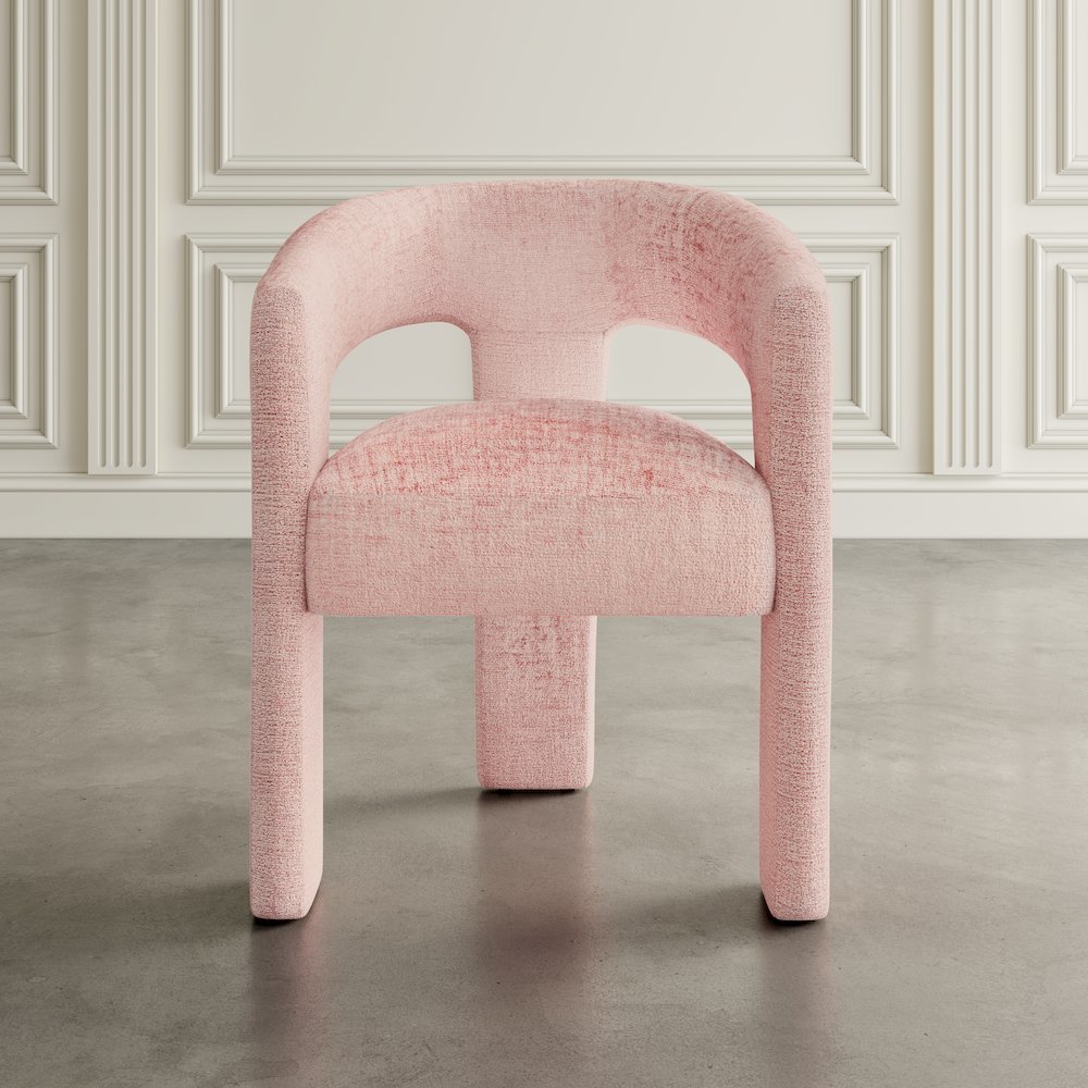 Gwen Modern Luxury Jacquard Fabric Sculpture Armchair - Set of 6