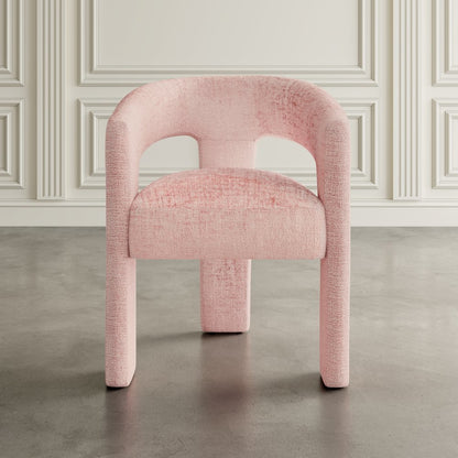 Gwen Modern Luxury Jacquard Fabric Sculpture Armchair - Set of 6