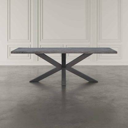 Nordic Ridge 94" Modern Rustic Solid Wood Live Edge Dining Table