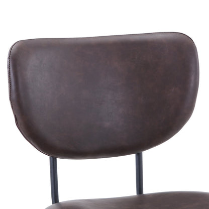 Modern Faux Leather Split-Back Upholstered Counter Height Barstool (Set of 2)
