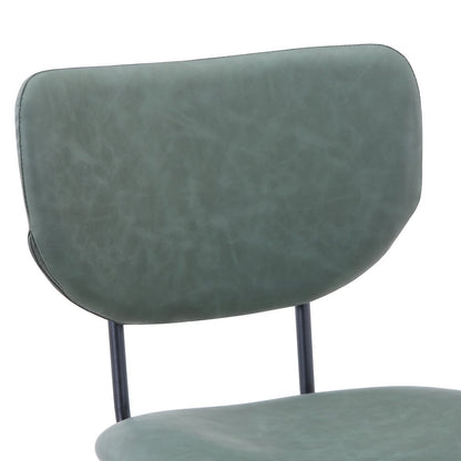 Modern Faux Leather Split-Back Upholstered Counter Height Barstool (Set of 2)