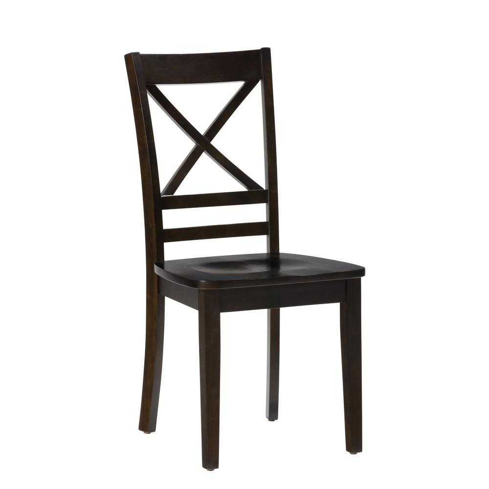 Espresso X Back Chair, Set of 2