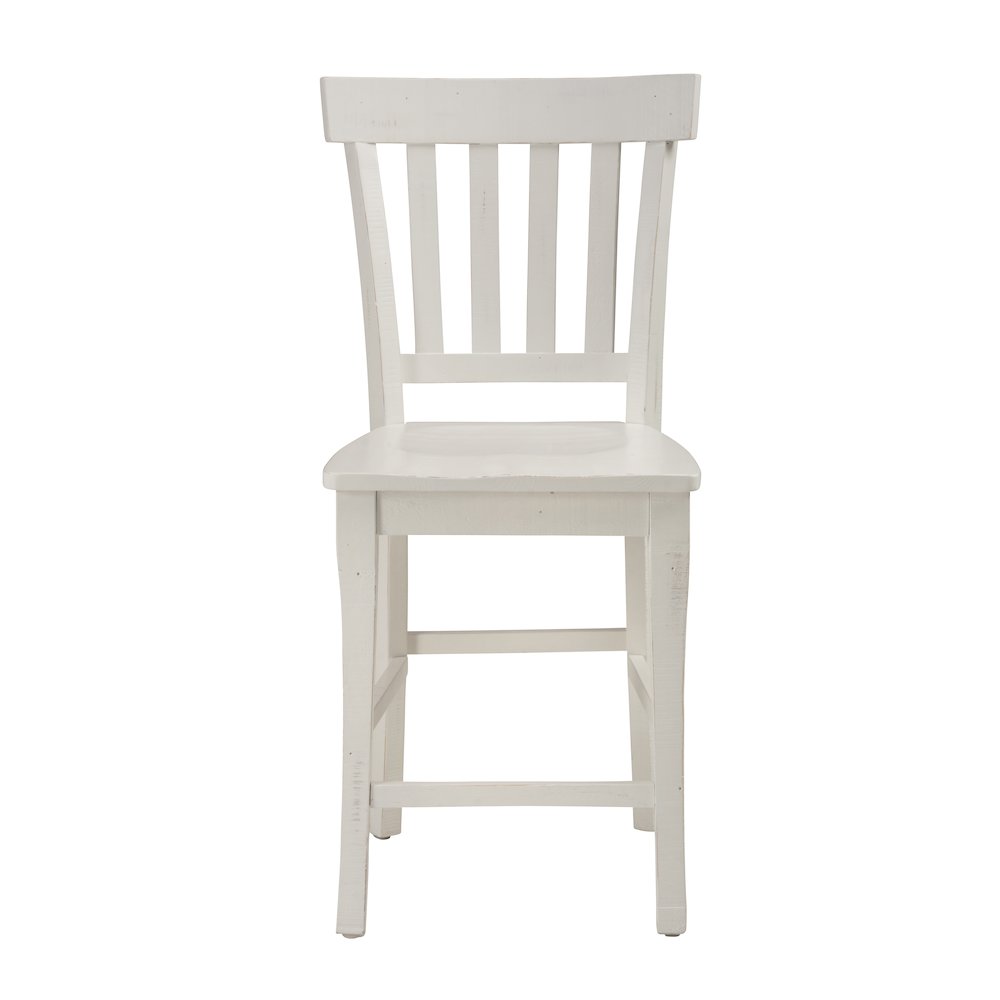 Madaket Rustic Solid Reclaimed Pine Slat Back Bar Stool (Set of 2)