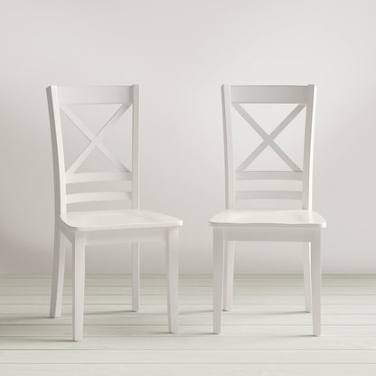 Simplicity Solid Wood Classic Cross-Back Dining Chair (Set of 2)