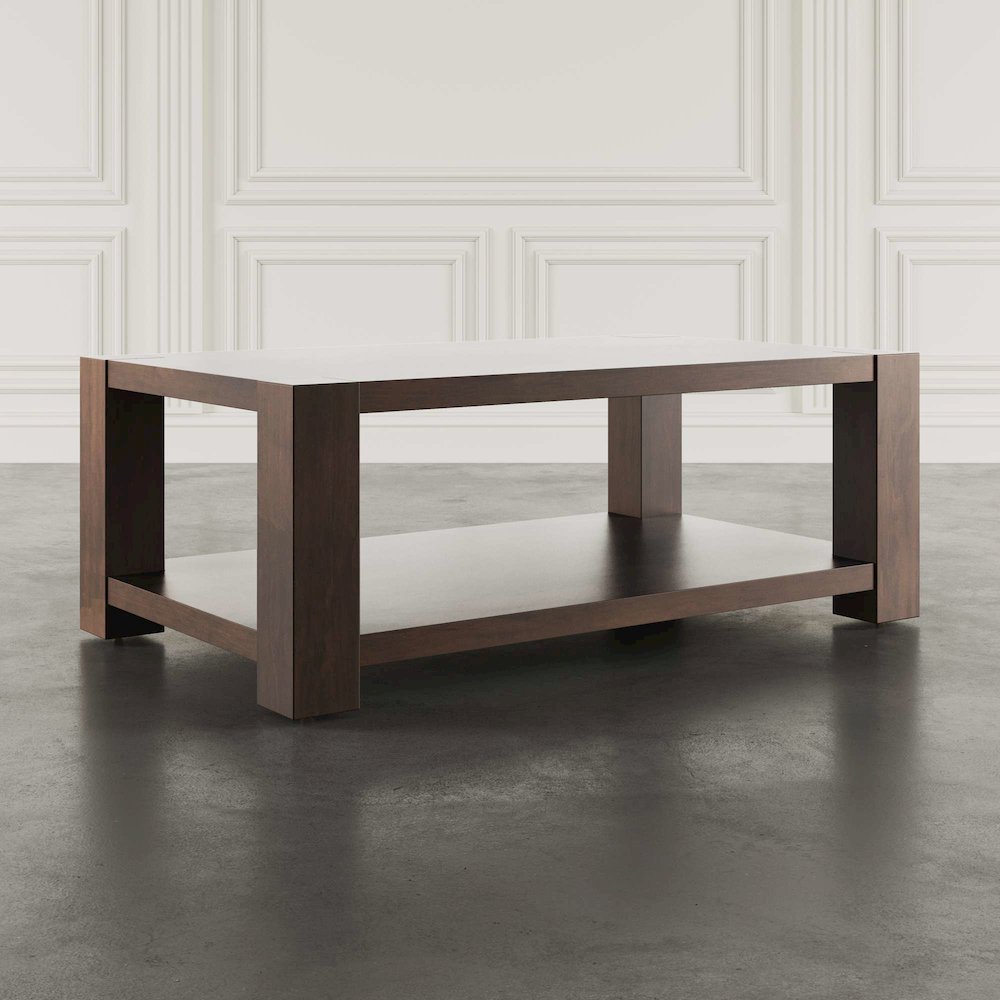 Brownstone 3-Pc Transitional Rectangular Coffee Table, End Tables Set