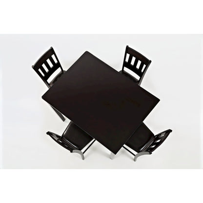 Five Piece Counter Height Dining Set - Table and 4 Faux Leather Stools