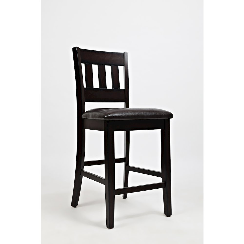 Five Piece Counter Height Dining Set - Table and 4 Faux Leather Stools