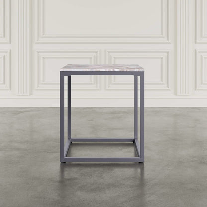 Wynn Modern Luxe Solid Marble Square End Table