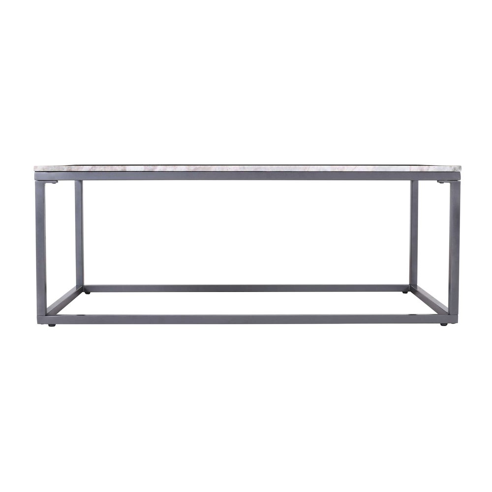 Wynn 48" Modern Luxe Solid Marble Coffee Table