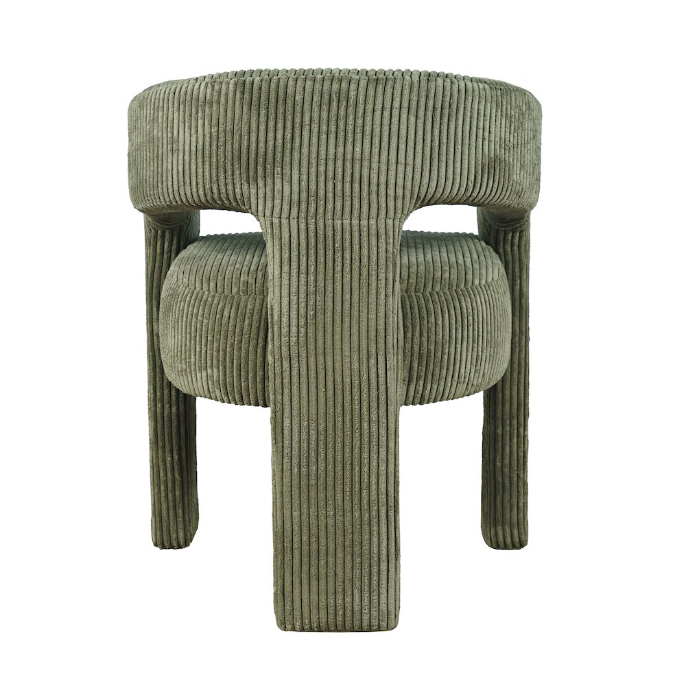 Bowen Modern Three-Leg Upholstered Accent Dining Armchair with Corduroy Fabric