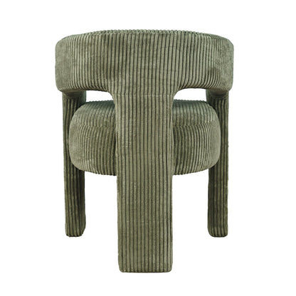 Bowen Modern Three-Leg Upholstered Accent Dining Armchair with Corduroy Fabric