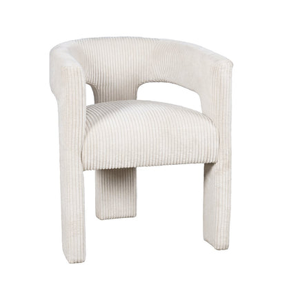 Bowen Modern Three-Leg Upholstered Accent Dining Armchair with Corduroy Fabric