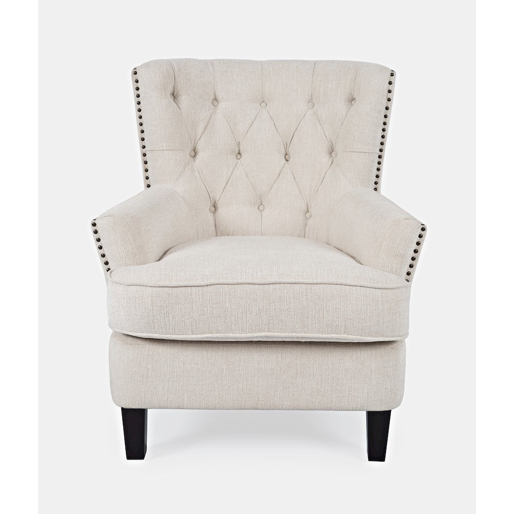 Bryson Transitional Upholstered Accent Chair with Nailhead Trim