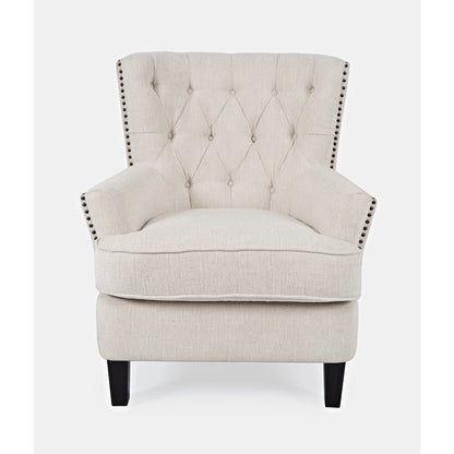 Bryson Transitional Upholstered Accent Chair with Nailhead Trim