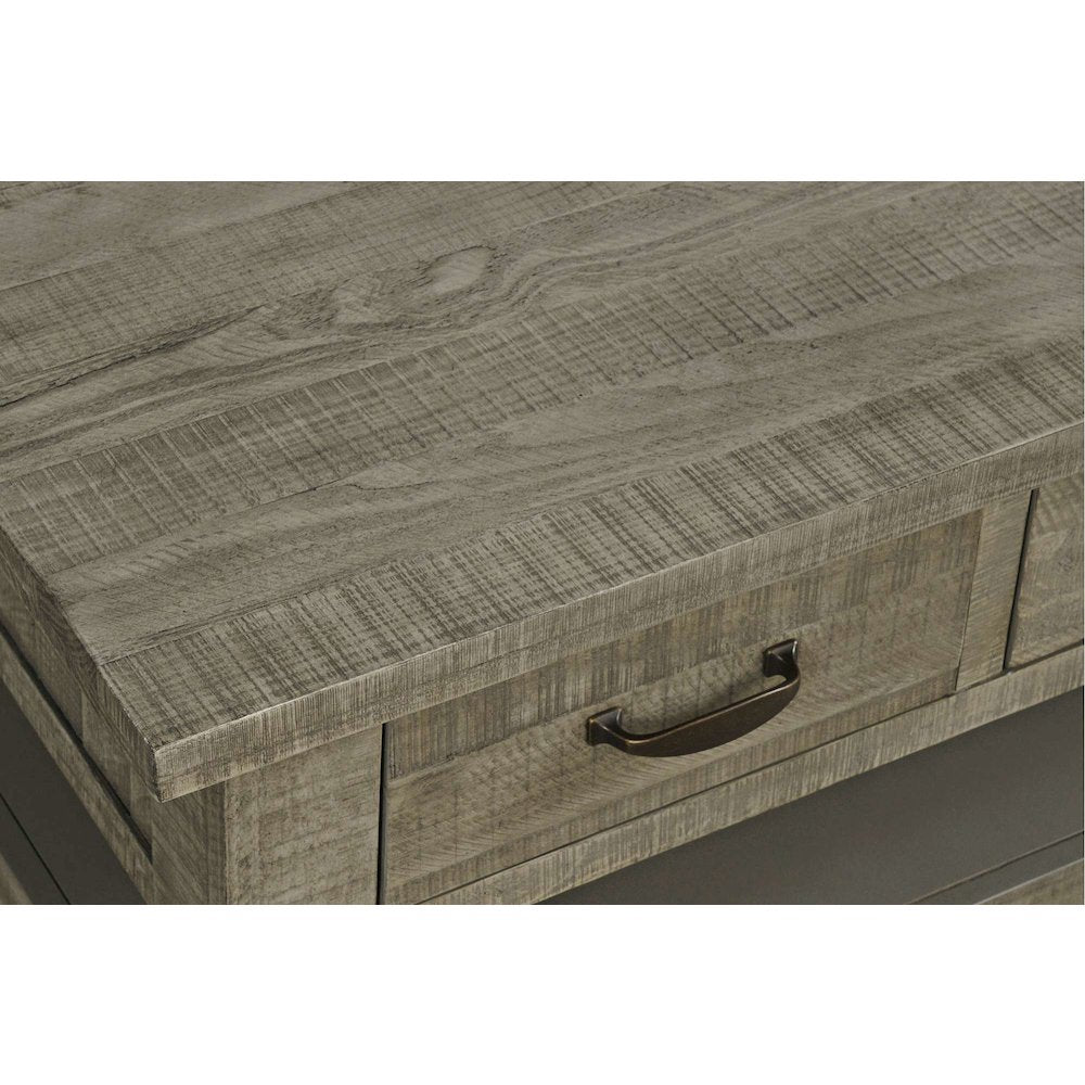 Telluride Rustic Farmhouse 3-Pc Living Room Coffee/End/USB Table Set