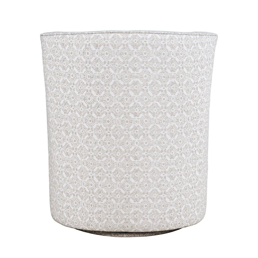 Barrett Crux Transitional Modern Textured Upholstery Swivel Accent Armchair