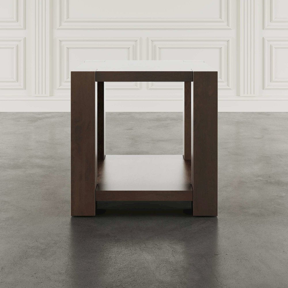 Brownstone 3-Pc Transitional Rectangular Coffee Table, End Tables Set