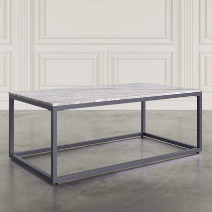 Wynn 48" Modern Luxe Solid Marble Coffee Table