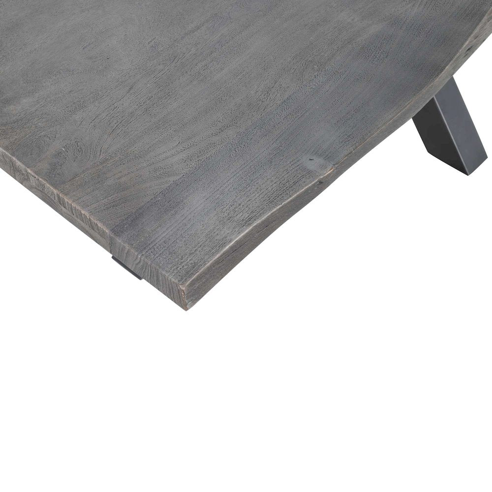 Nordic Ridge 94" Modern Rustic Solid Wood Live Edge Dining Table