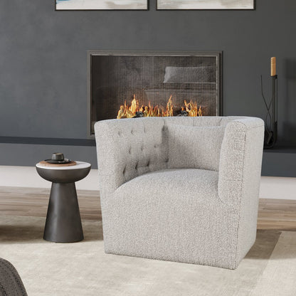 Everly Boucle Modern Transitional Swivel Accent Chair