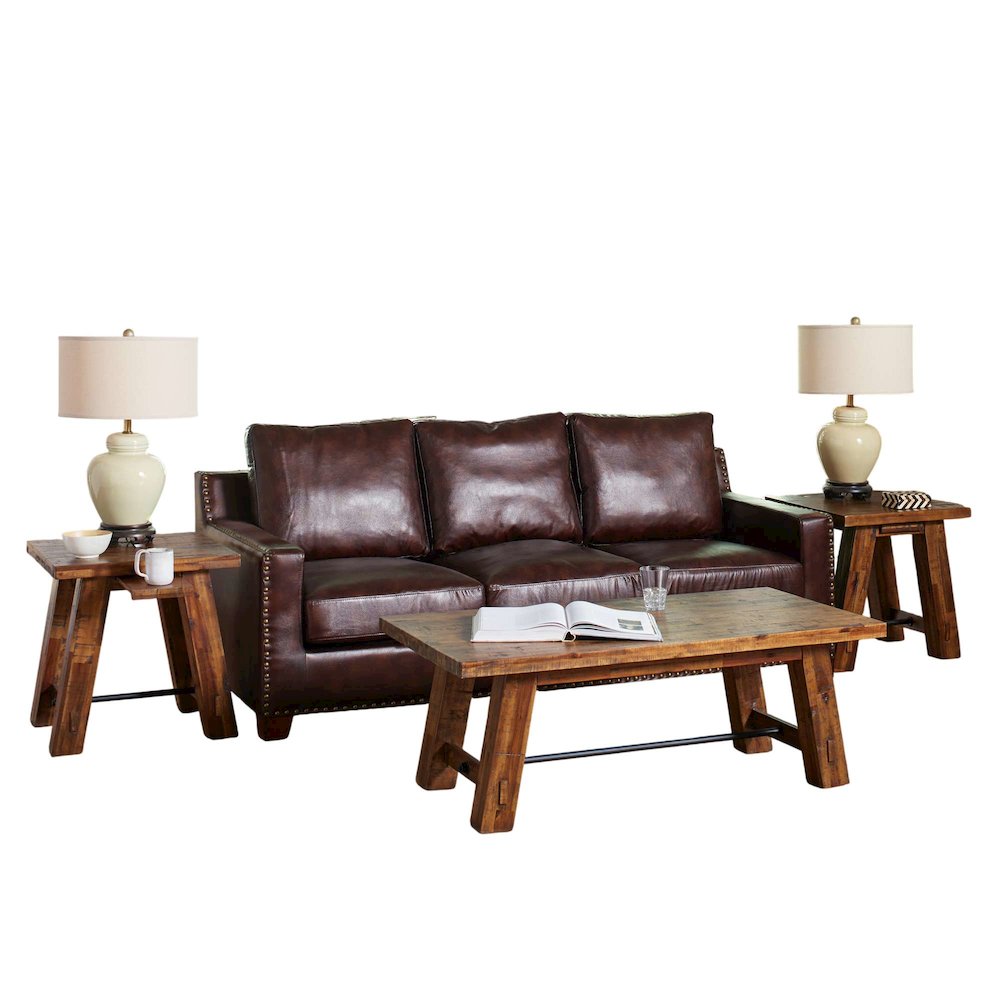 Cannon Valley Rustic Modern 3-Pc Living Room Coffee, Matching End Tables