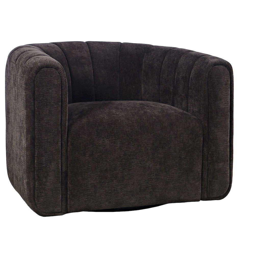 Grande Modern Barrel Swivel Upolstered Tufted Accent Chair