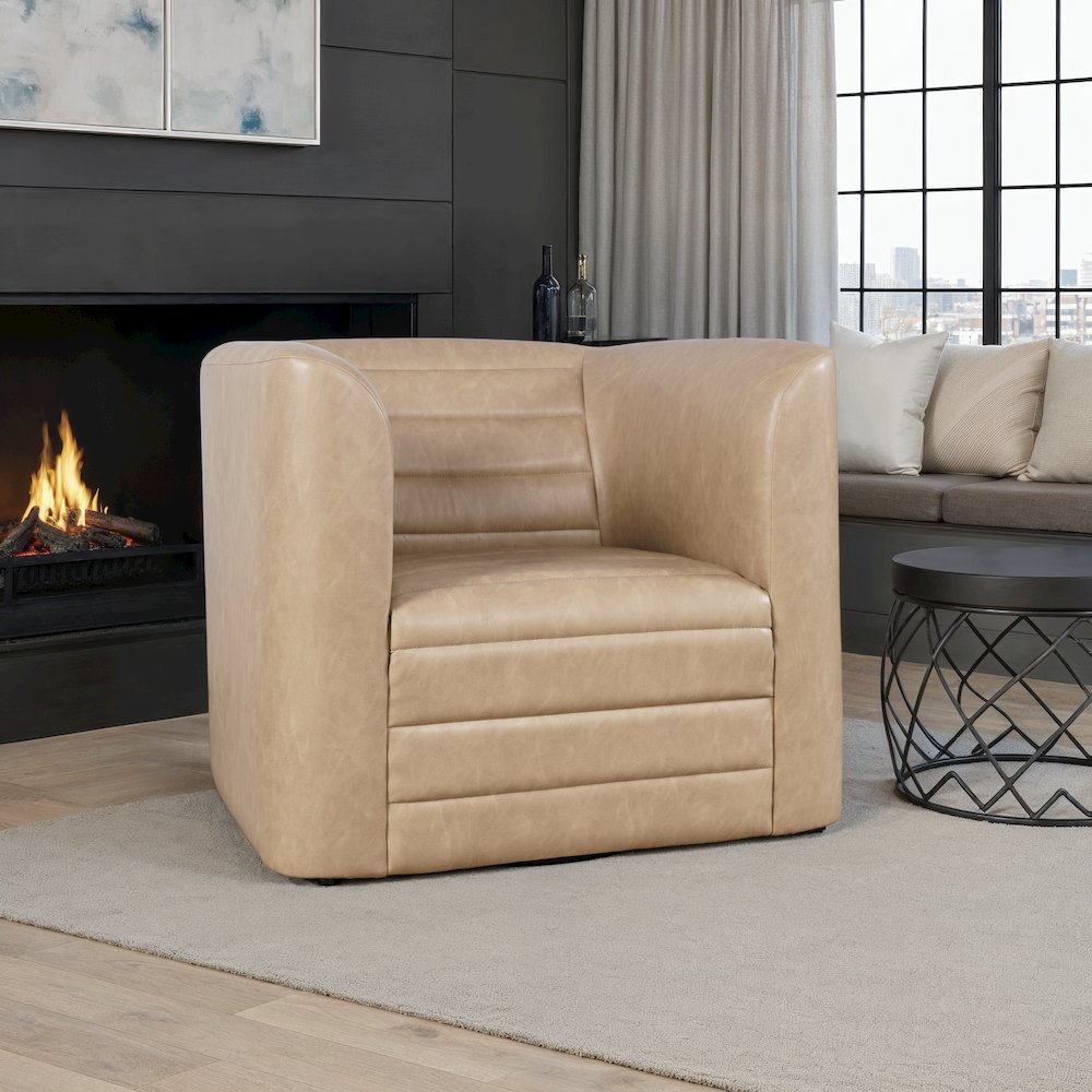 GT Faux Leather Modern Sport Accent Swivel Chair