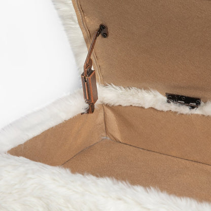 Huggy Luxury Plush Faux Fur Upholstered Storage Bench