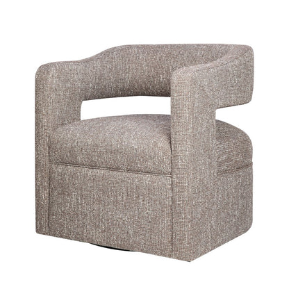 Lexy Modern Sculpted Curved Upholstered Swivel Accent Chair