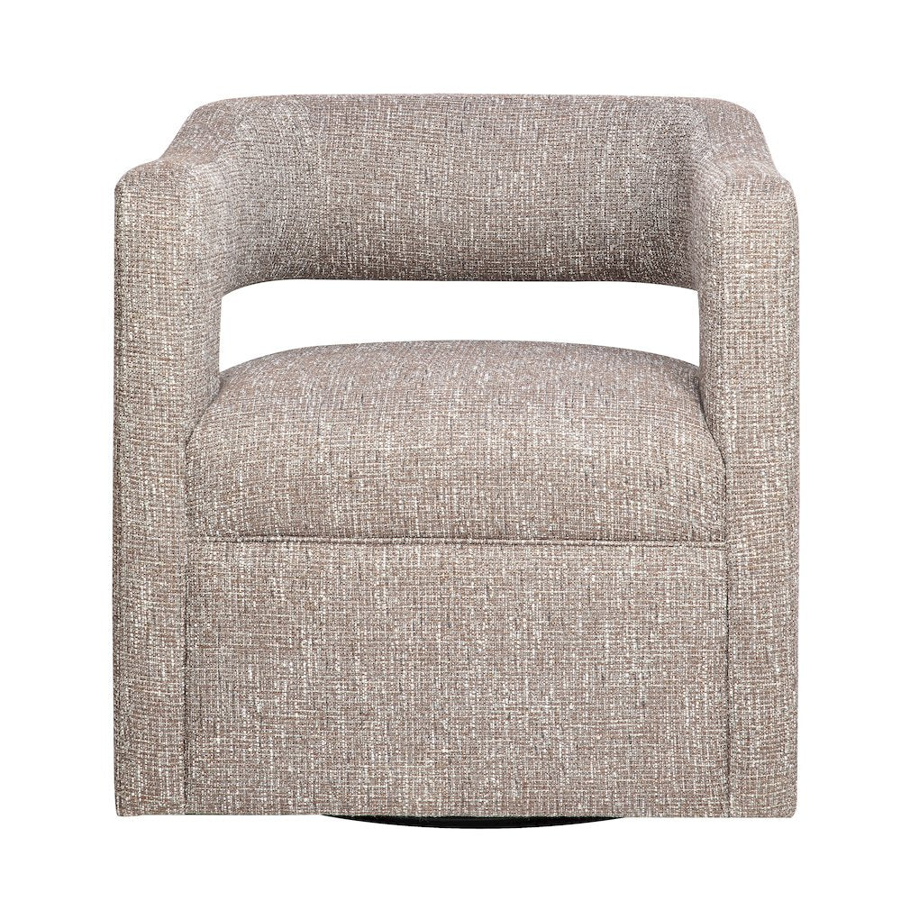 Lexy Modern Sculpted Curved Upholstered Swivel Accent Chair