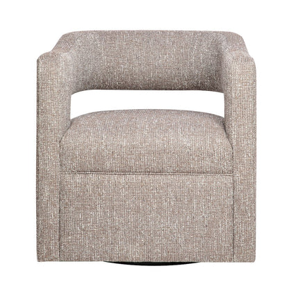 Lexy Modern Sculpted Curved Upholstered Swivel Accent Chair