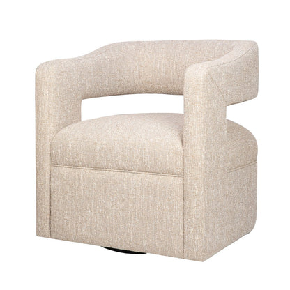 Lexy Modern Sculpted Curved Upholstered Swivel Accent Chair