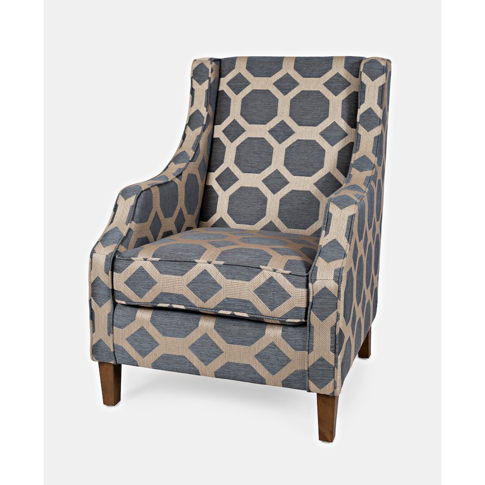 Sanders Geometric Pattern Luxury Accent Upholstered Accent Chair
