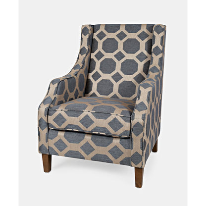 Sanders Geometric Pattern Luxury Accent Upholstered Accent Chair