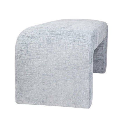 Sophia Modern Luxury Curved Upholstered Waterfall Jacquard Bench - Large