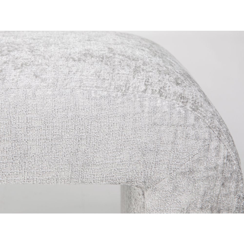 Sophia Modern Luxury Curved Upholstered Waterfall Jacquard Bench - Large