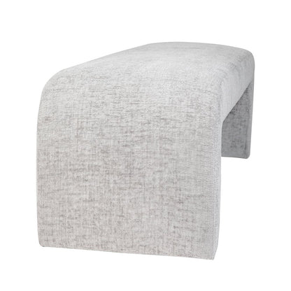 Sophia Modern Luxury Curved Upholstered Waterfall Jacquard Bench - Large