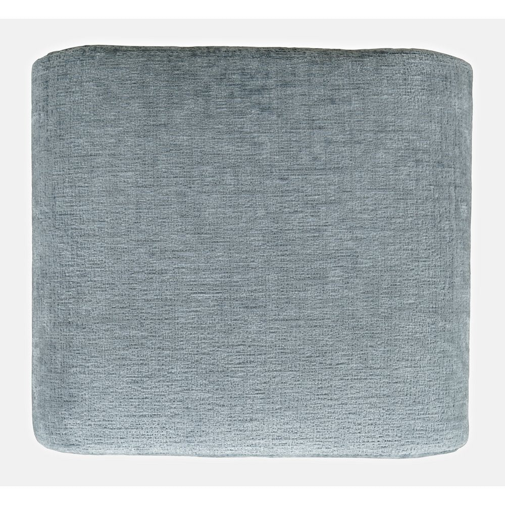 Modern Curved Upholstered Waterfall Jacquard Petite Ottoman Bench - Set of 2