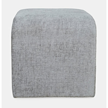 Modern Curved Upholstered Waterfall Jacquard Petite Ottoman Bench - Set of 2