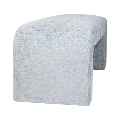 Sophia Modern Luxury Curved Upholstered Waterfall Jacquard Bench - Small