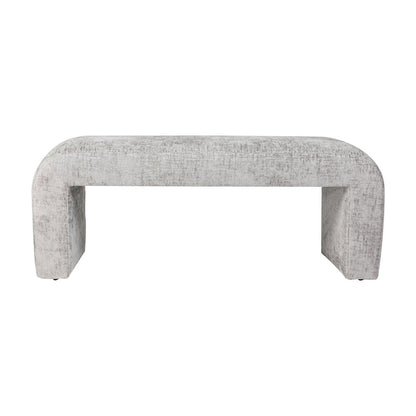 Sophia Modern Luxury Curved Upholstered Waterfall Jacquard Bench - Small