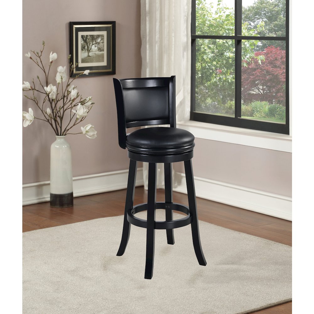 Augusta Swivel Extra Tall Bar Stool - Black