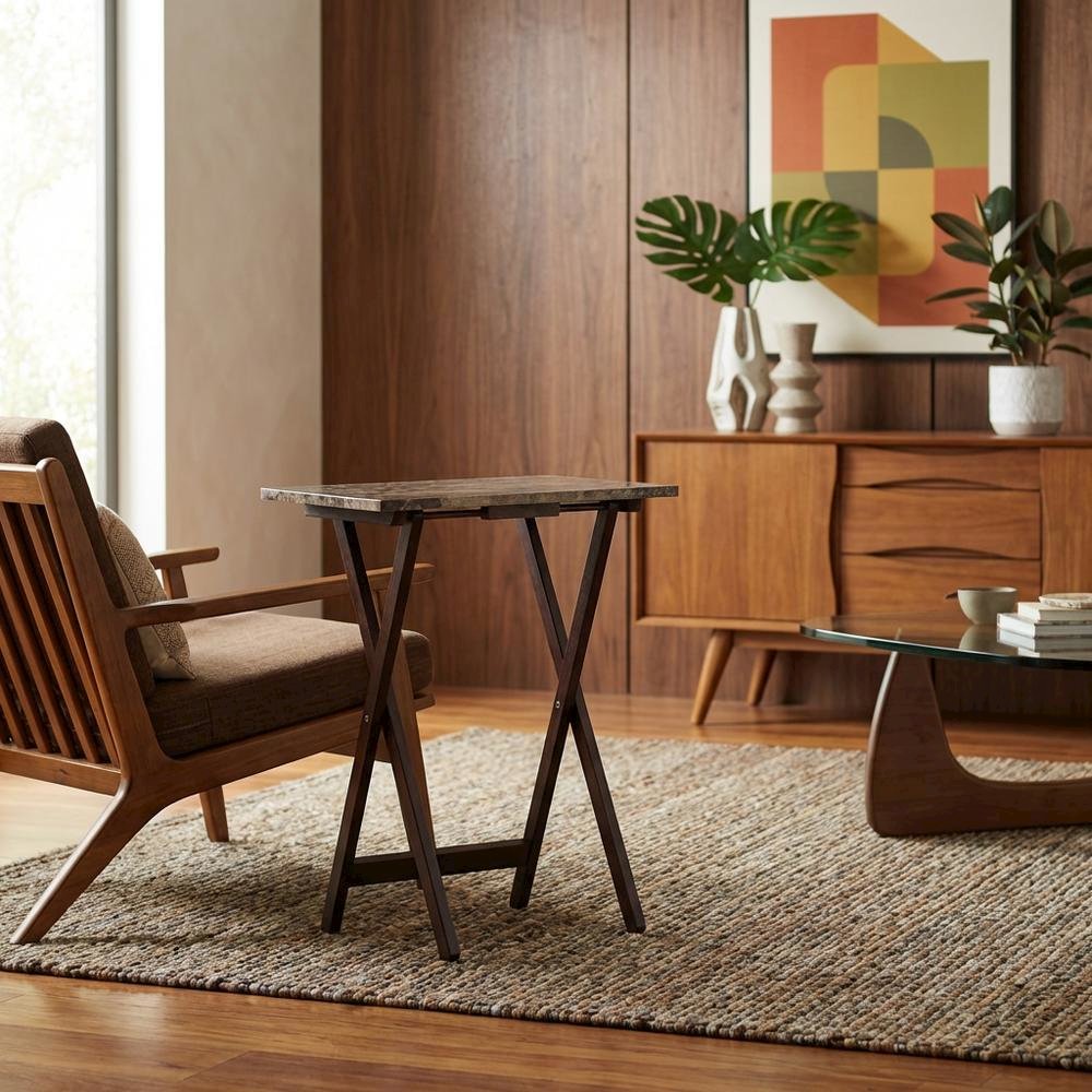 Brown, Tray Table, Removable Tray Top, Quality Build