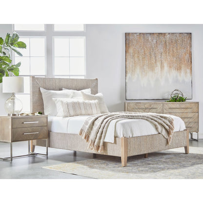 Woven Transitional Malay Cal King Bed