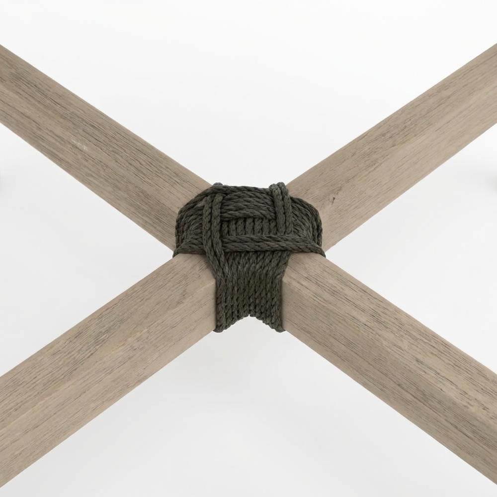 Outdoor Counter Stool With Reversible Cushions And Solid Teak Frame